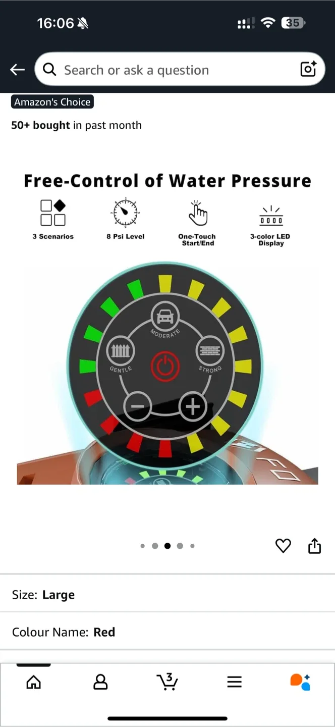 FOTING Multifunction Pressure Washer - Red, Large image indicator(3)