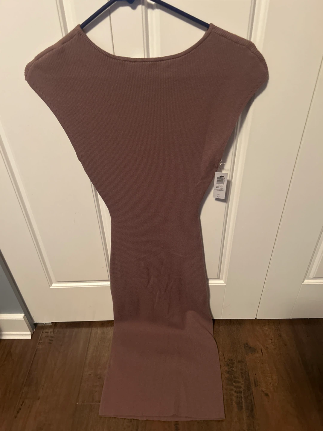 Wilfred Free Cut-Out Knit Midi Dress - Deep Taupe S - photo 2