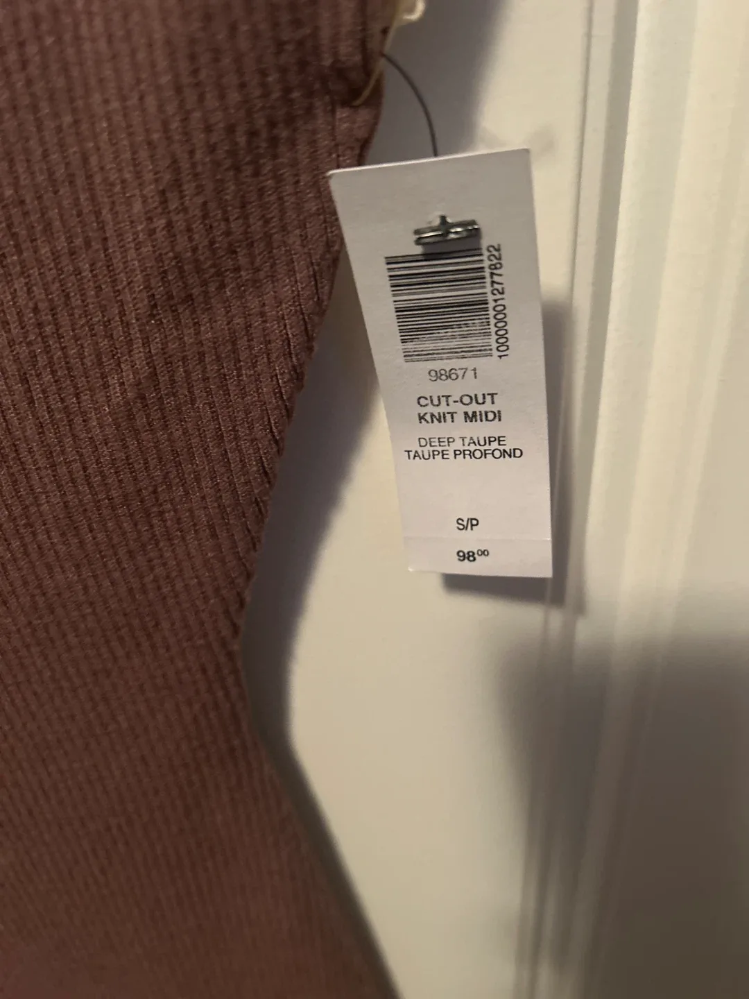 Wilfred Free Cut-Out Knit Midi Dress - Deep Taupe S image indicator(3)