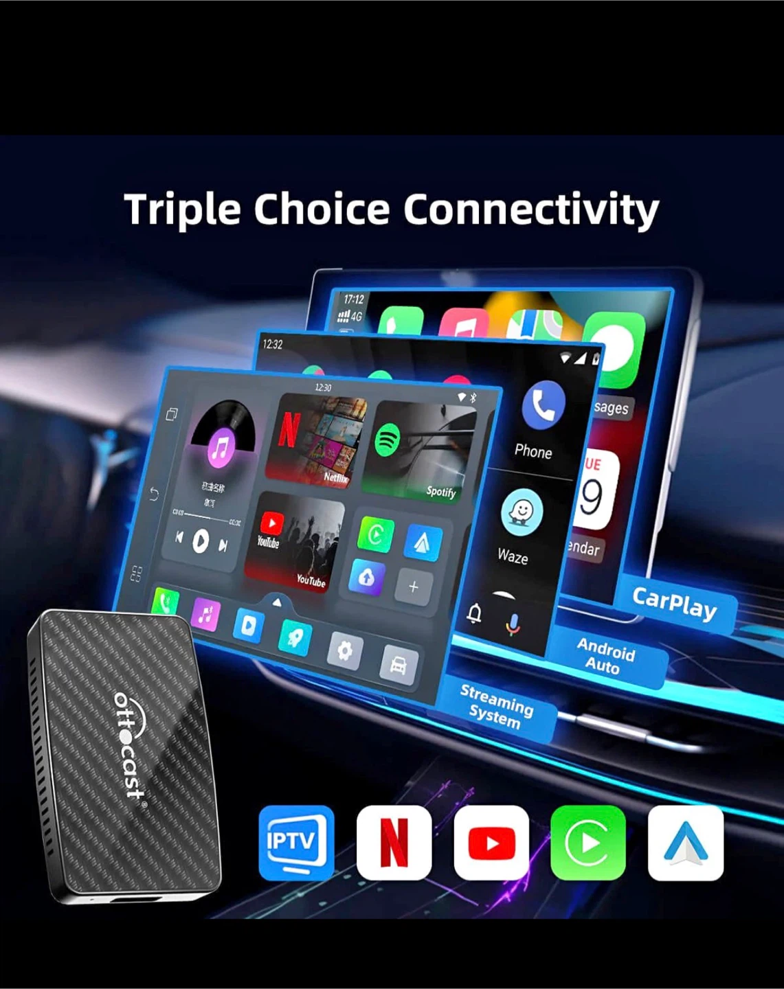 Wireless CarPlay and android auto Ottocast Play2Video - photo 2