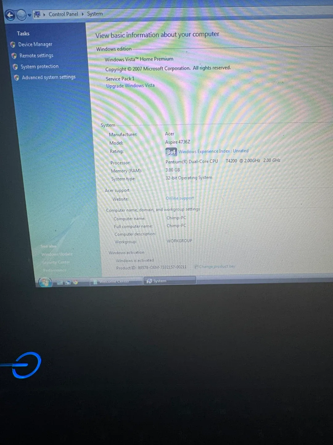 Acer Aspire 4736Z Laptop image indicator(4)