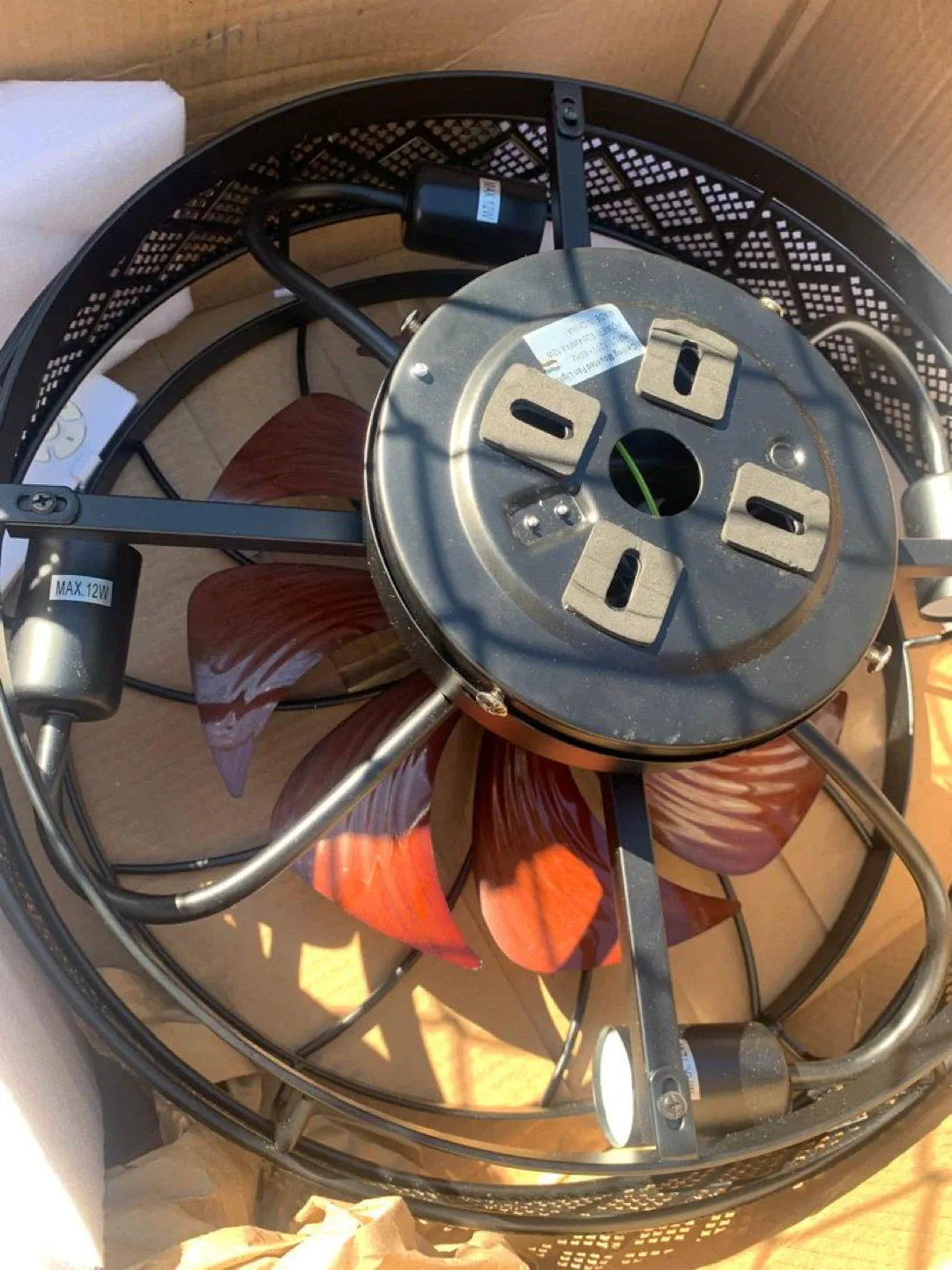 Flush Mount Ceiling Fan with Lights & Remote image indicator(5)