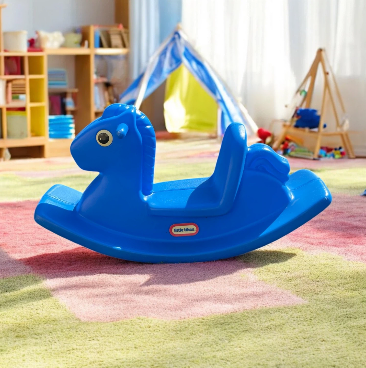 Little Tikes Blue Rocking Horse - photo 2