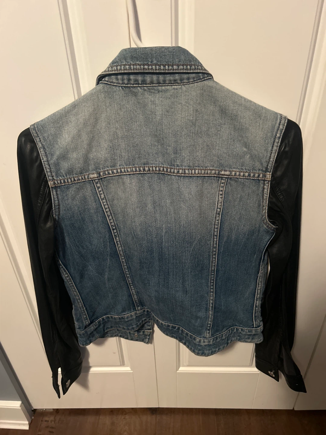 Talula Denim Jacket with Leather Sleeves XS - photo 2