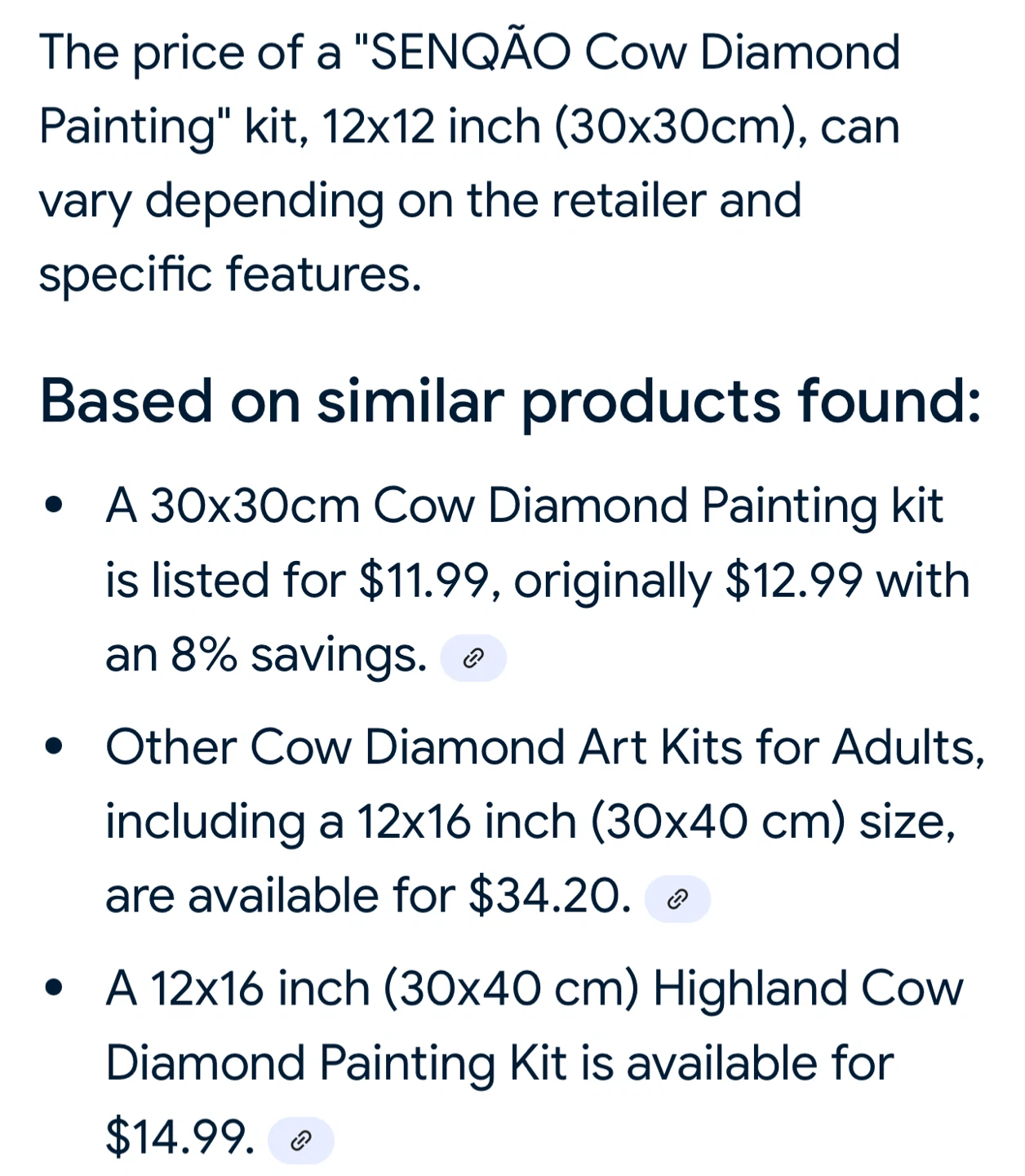 SENQÃO Cow Diamond Painting Kit 12x12 inch (30x30cm) - photo 3