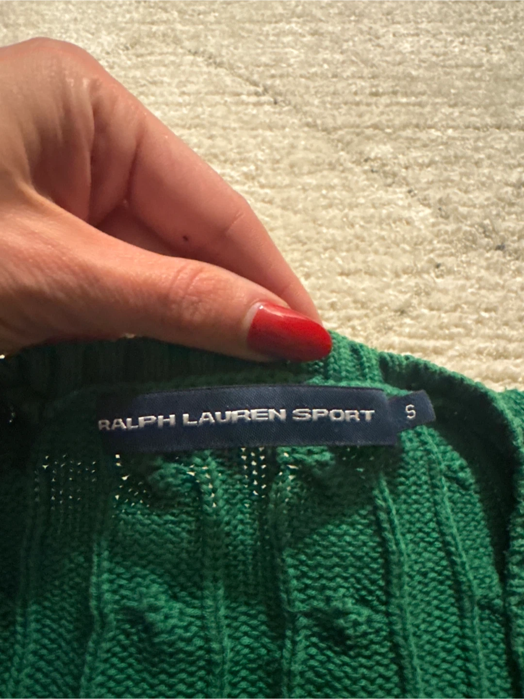 Ralph Lauren Sport Green Cable Knit Sweater - Size S - photo 2