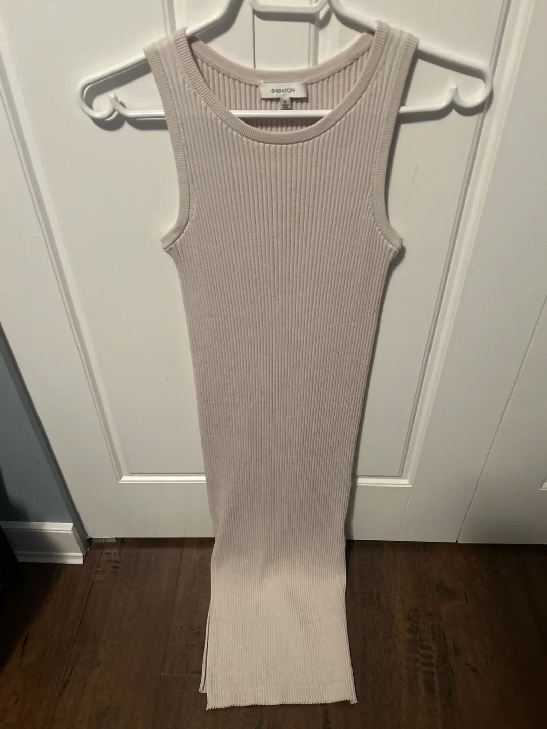 Babaton Beige Sleeveless Knit Dress - Size XS thumbnail