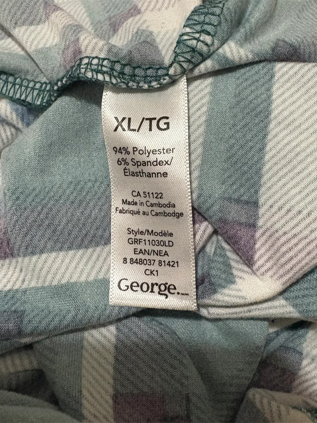 George Emerald Green Plaid Flannel Shirt- XL image indicator(2)