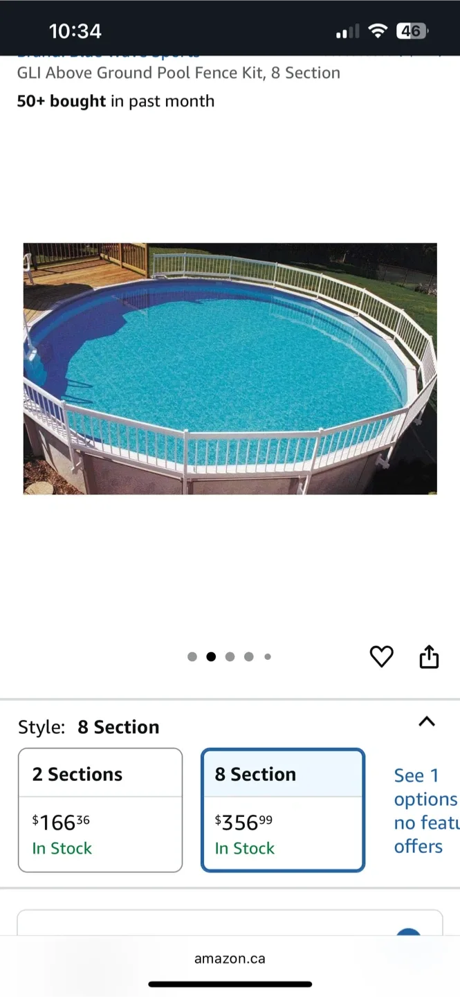 Above Ground Pool Fence Kit - White image indicator(2)