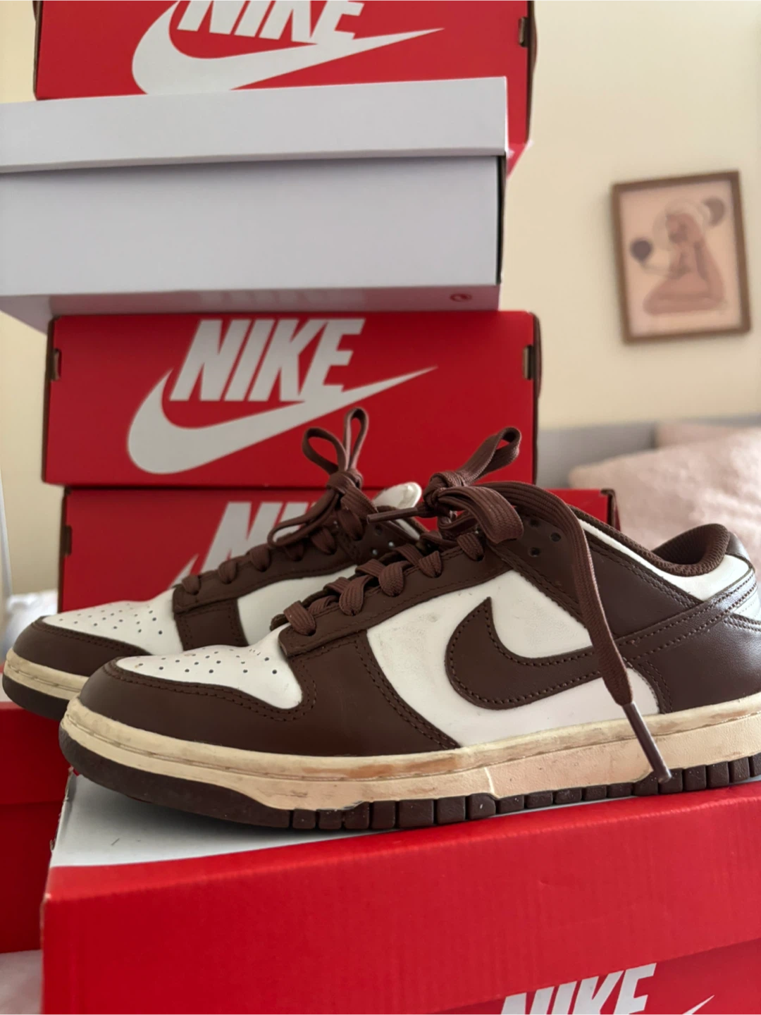 Nike Dunk Low Brown/White Sneakers - photo 5