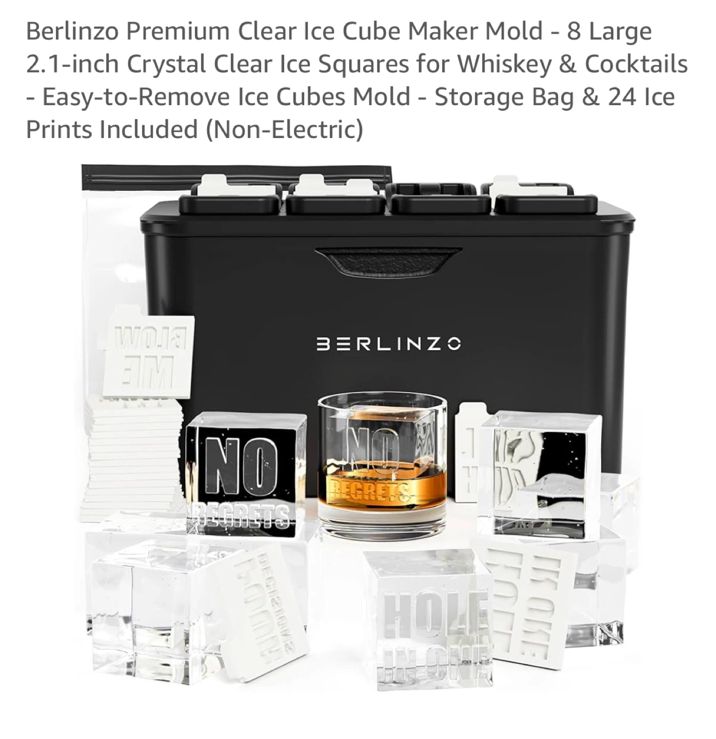 Berlinzo Premium Clear Ice Cube Maker Mold - photo 2