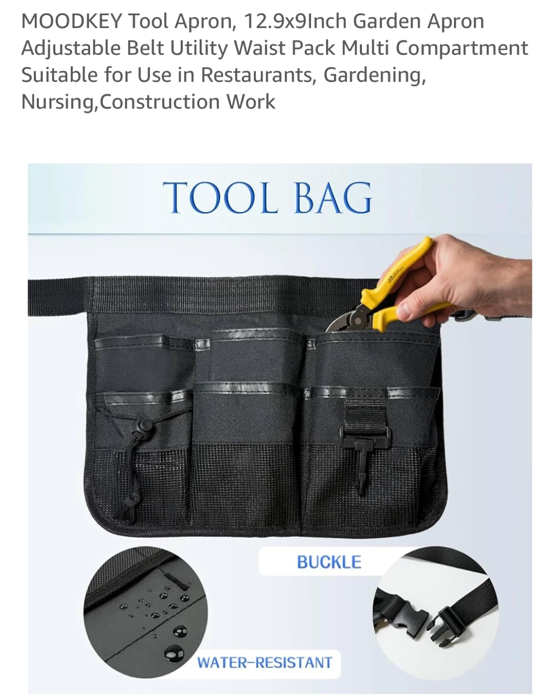 Lovgrin Gardening Tool Belt - Black - photo 2