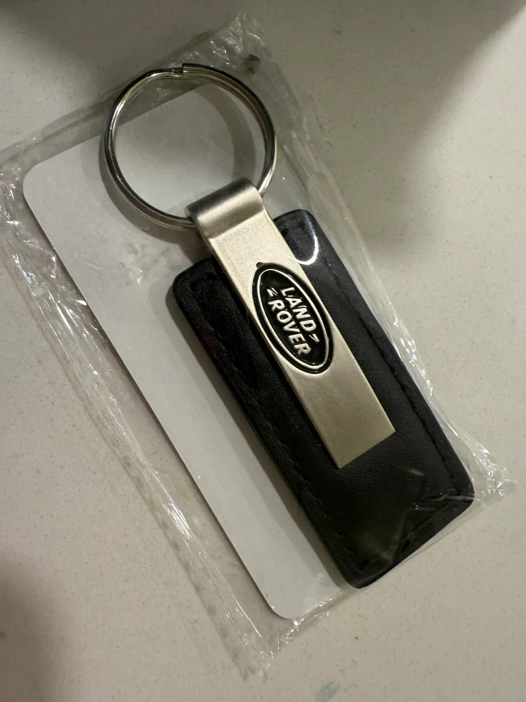 Land Rover Leather & Metal Keychain - New thumbnail