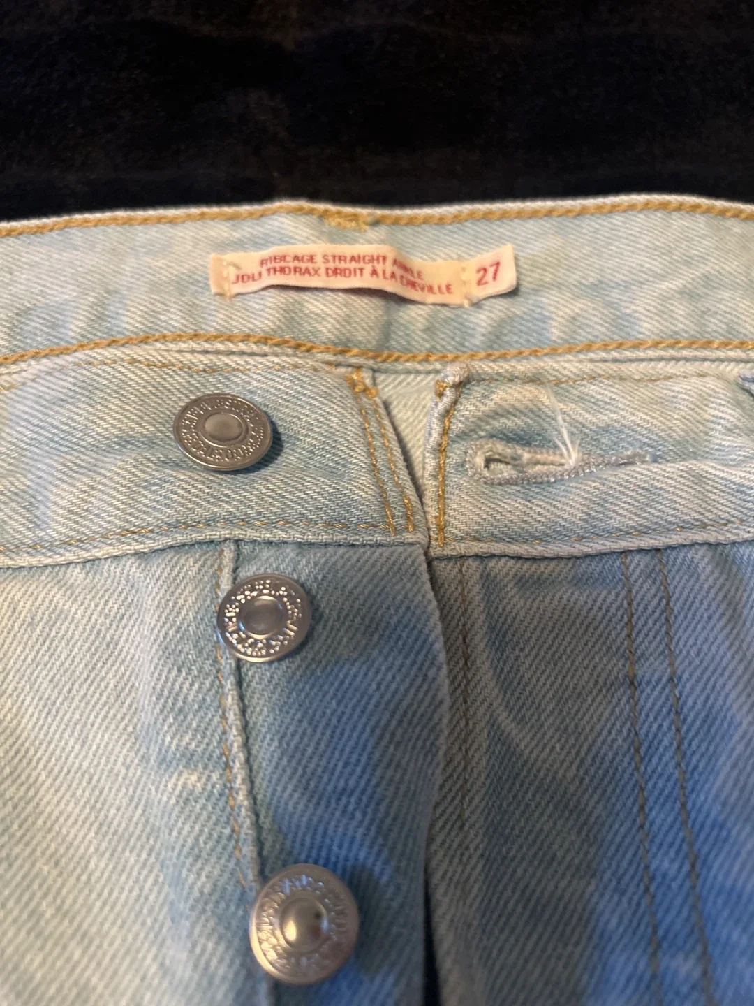 Levi's Ribcage Straight Ankle Jeans - Size 27 image indicator(2)