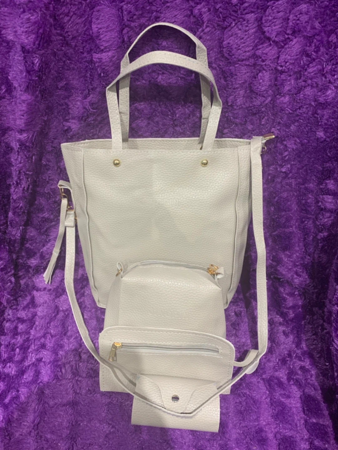 4-Piece Tote Bag Set - Grey