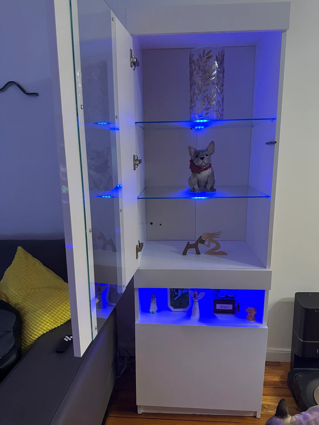 TV stand with electric fireplace + Bookcase with led lighting - photo 4