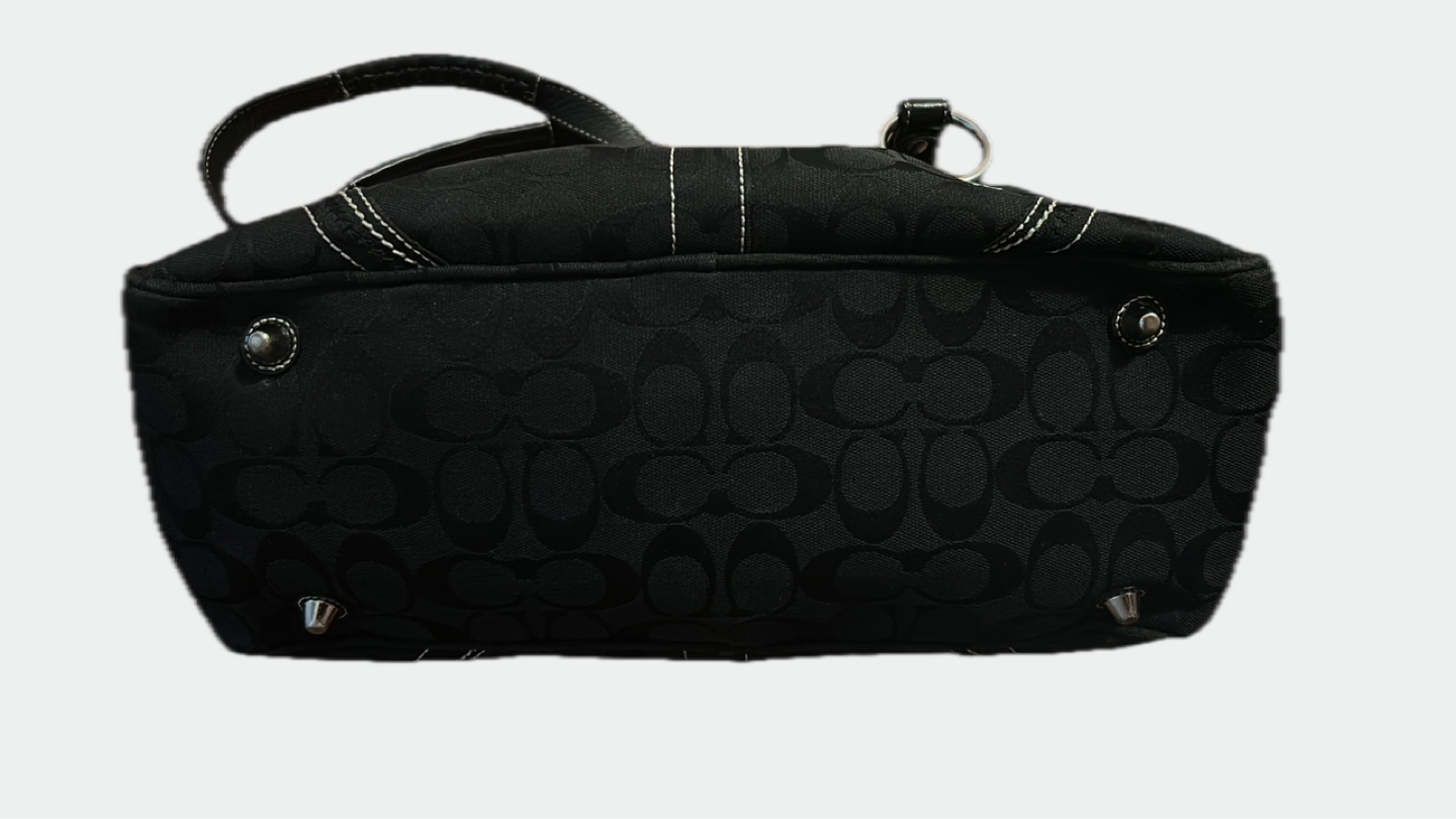 Coach Black Signature Canvas Satchel - photo 5