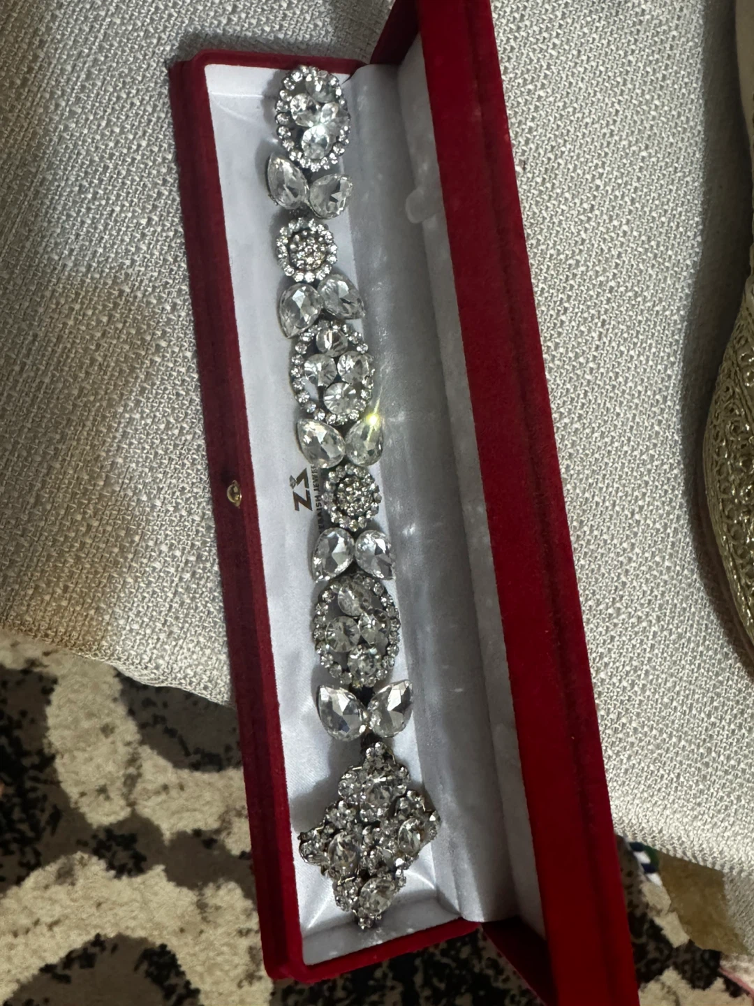 Sparkly Silver button