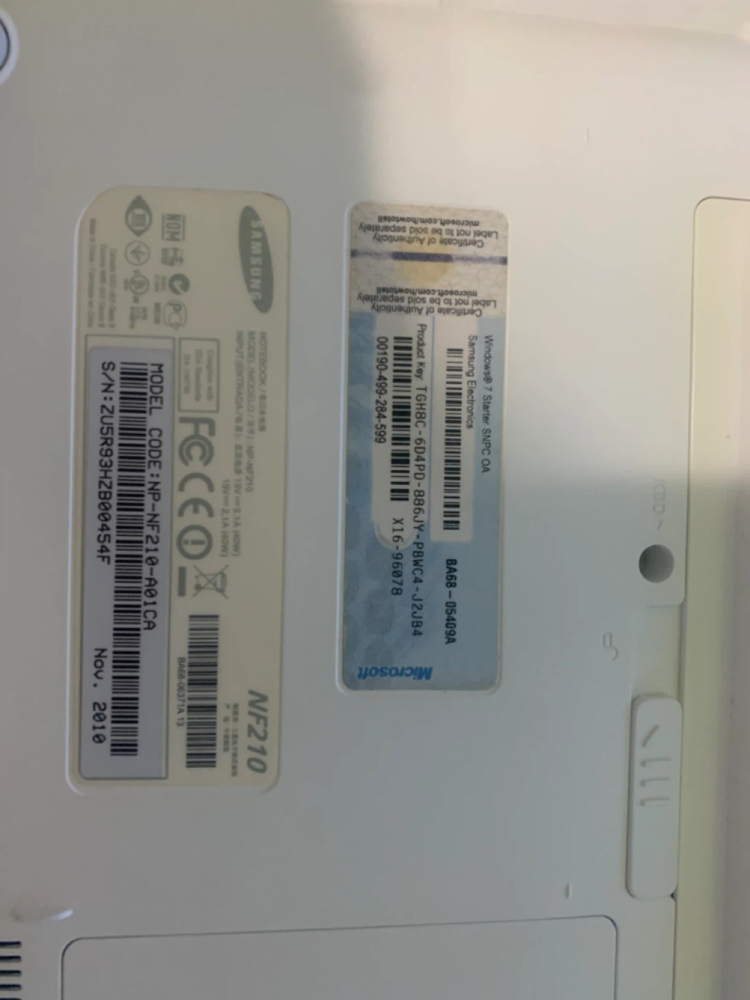 (ONLY FOR PARTS) Samsung NF210 Netbook - photo 2