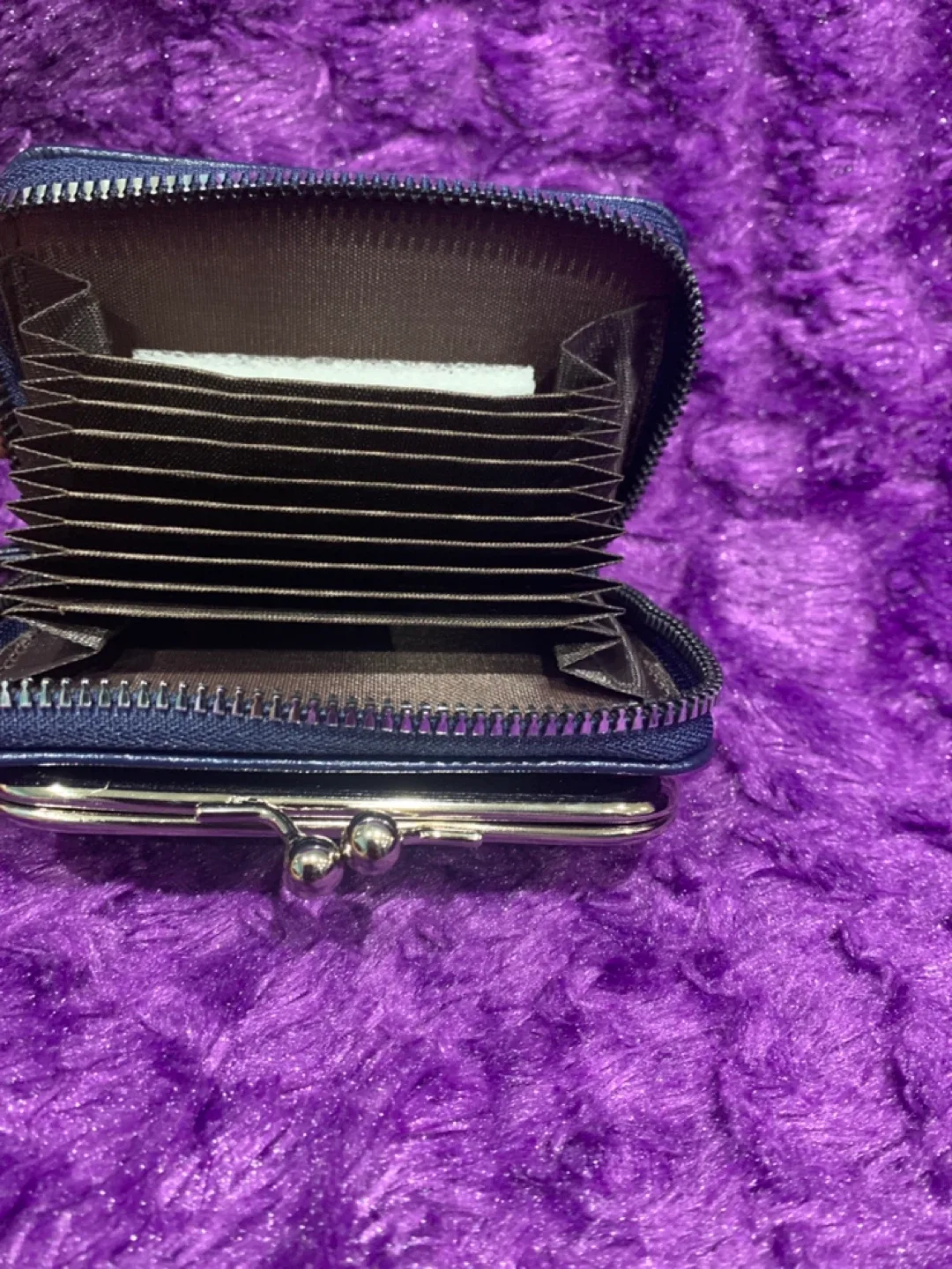 Blue Coin Purse with Card Slots image indicator(2)