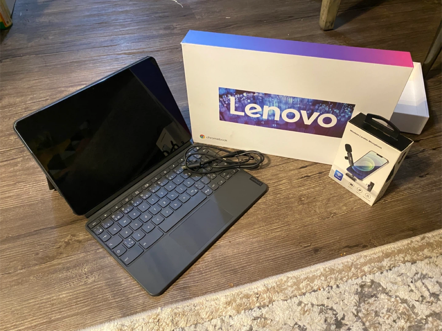 Lenovo Chromebook Duet Tablet w/ Wireless Lavalier Mic