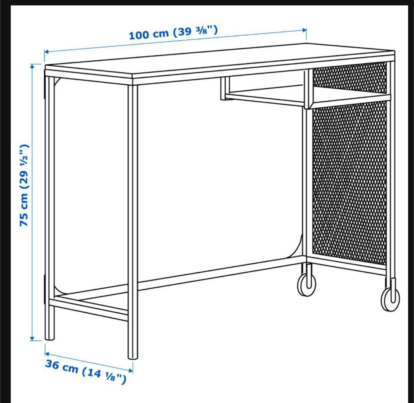 IKEA Laptop table FJÄLLBO Desk - Wood & Metal - photo 4