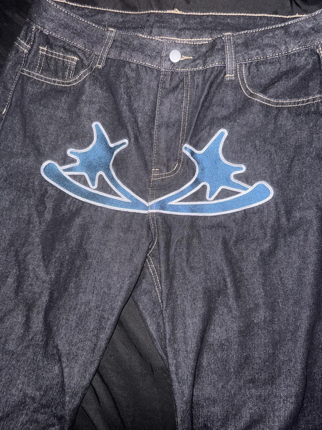Denim Jeans with Blue Design thumbnail