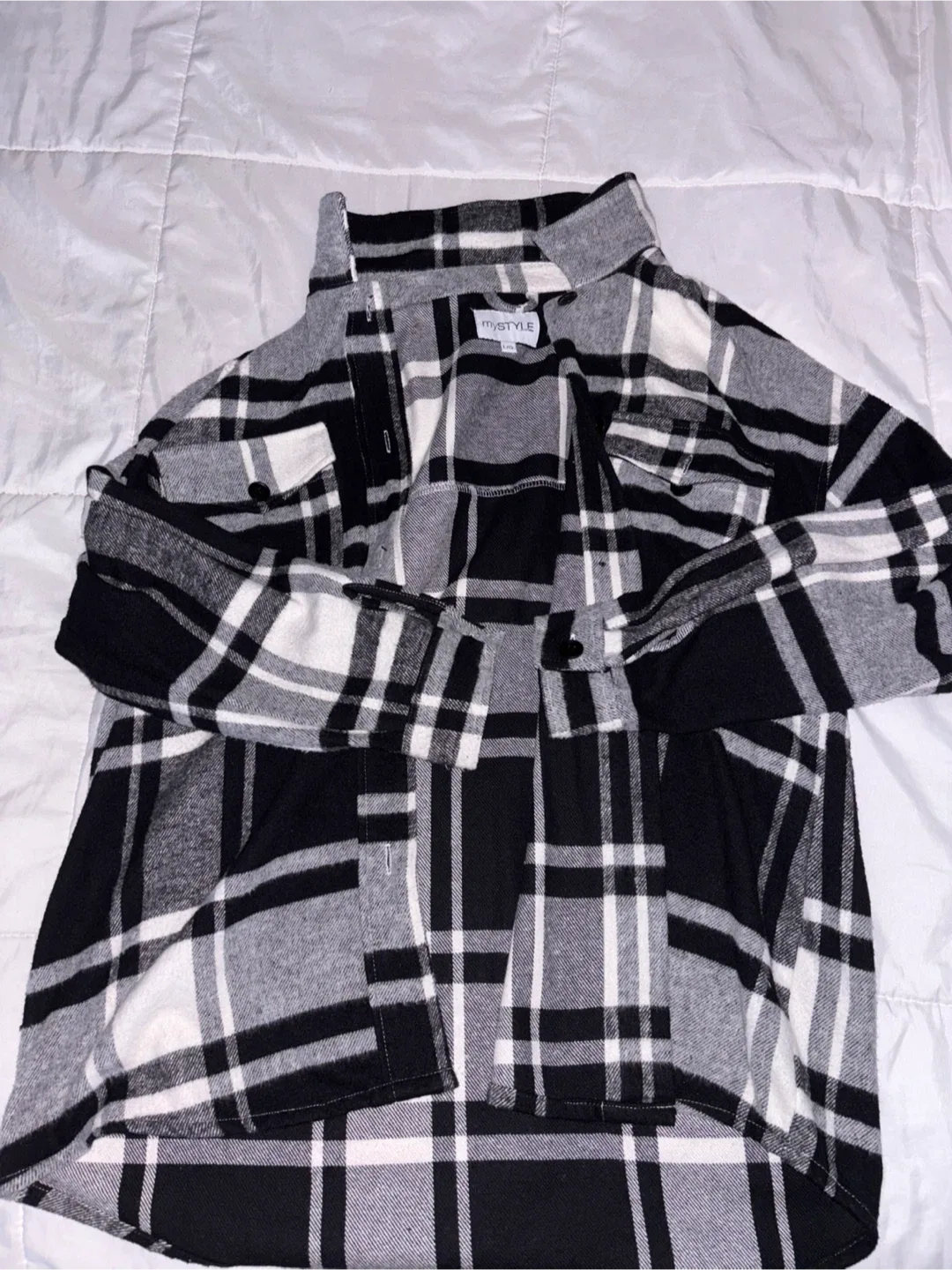 My Style Black & White Plaid Flannel image indicator(2)