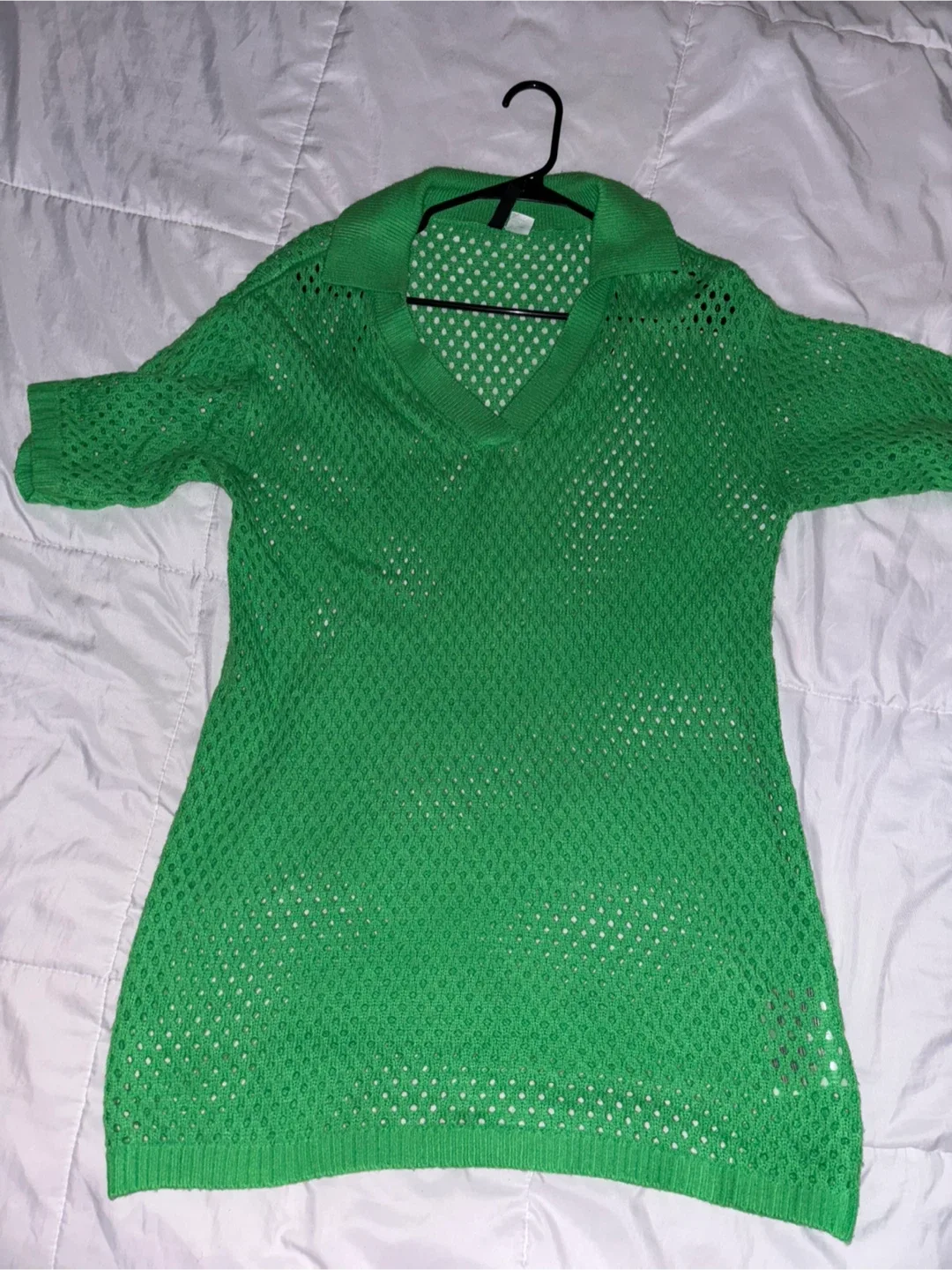 H&M Divided Green Knit Dress - Size M thumbnail