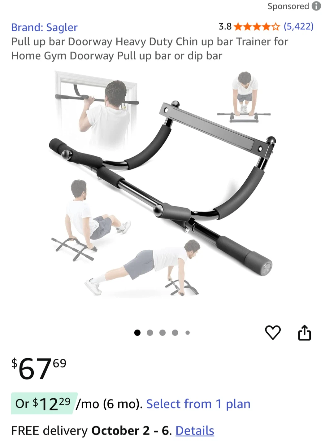 Pull up bar (like new)