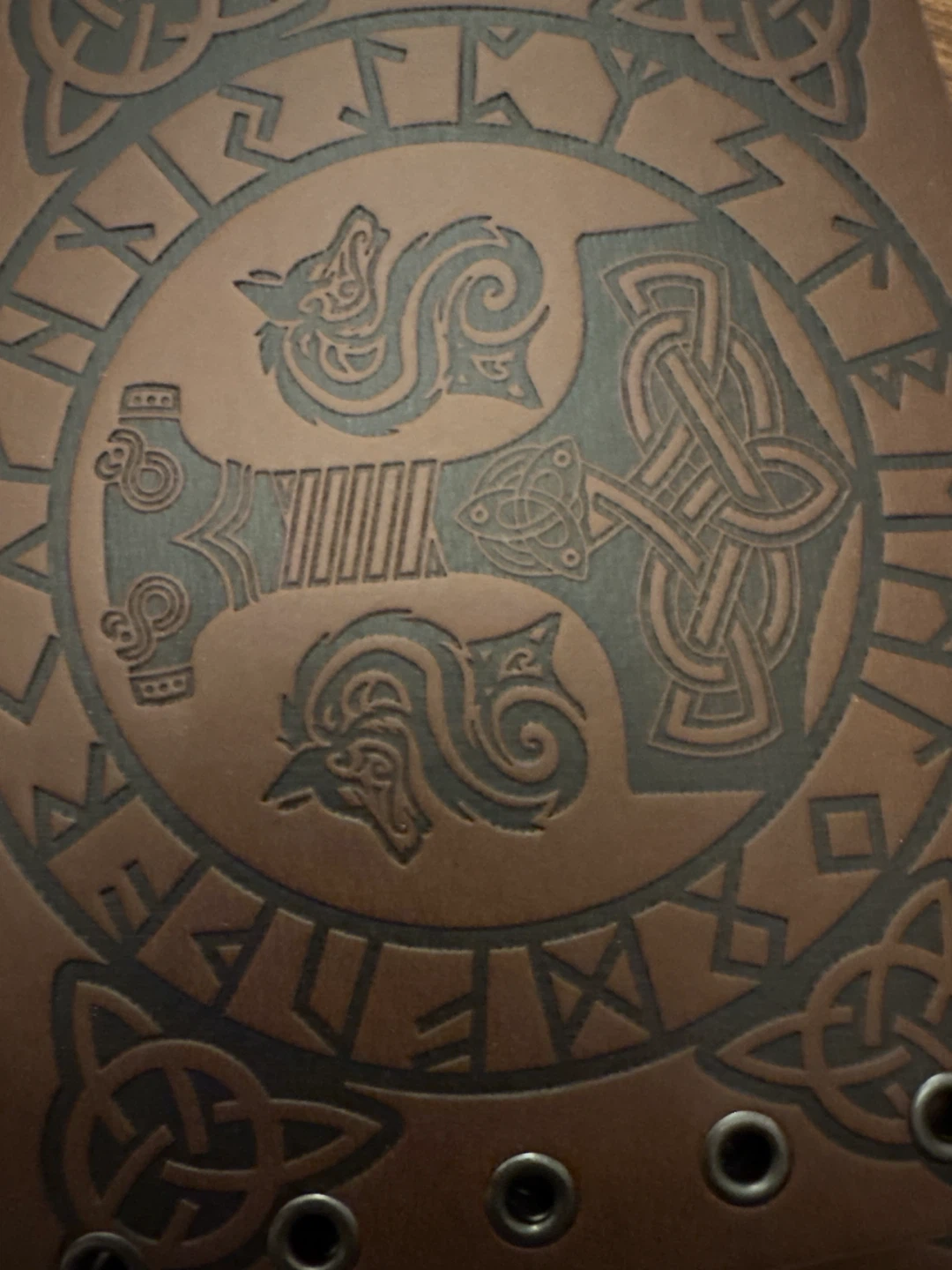 Leather Viking Arm Bracers - photo 3