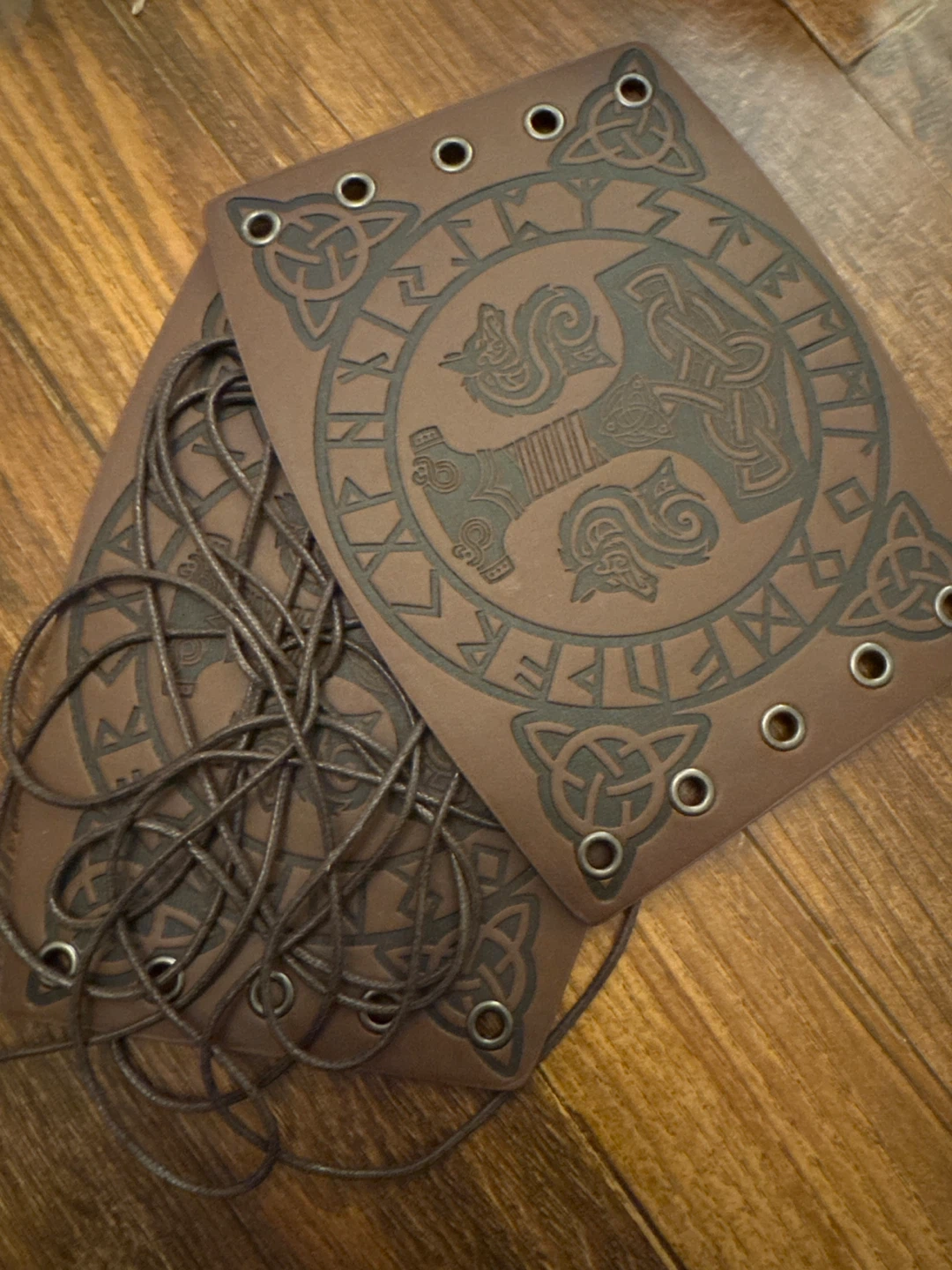 Leather Viking Arm Bracers