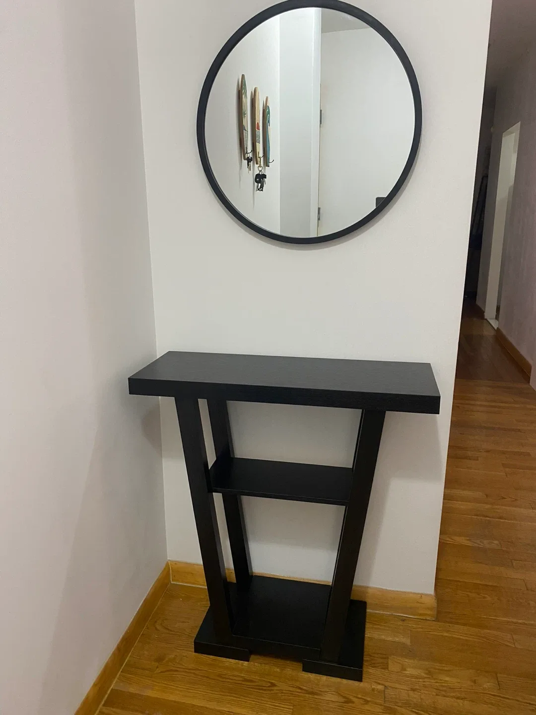 Black Console Table with Shelf image indicator(2)