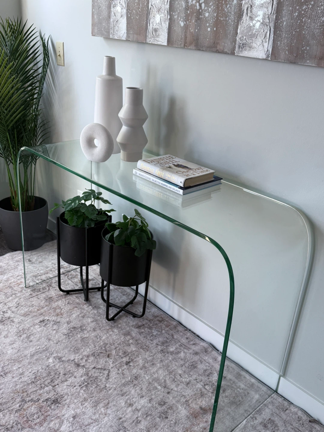 BEAUTIFUL TEMPERED GLASS CONSOLE TABLE – 12 MM