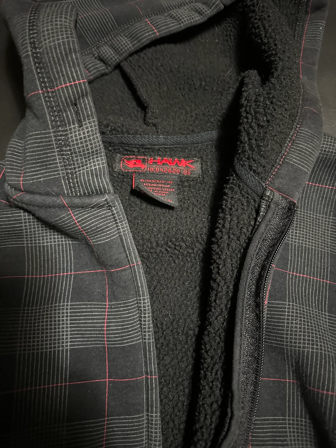 Tony Hawk Plaid Fleece Lined Zip Hoodie - photo 2