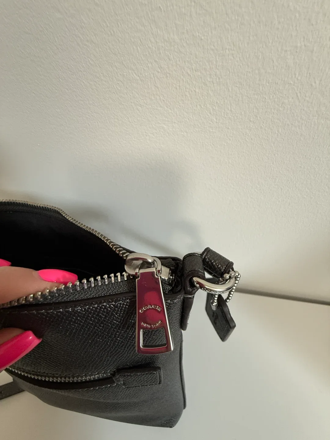 Coach Metallic Gunmetal Mini Rowan Crossbody - New! image indicator(5)