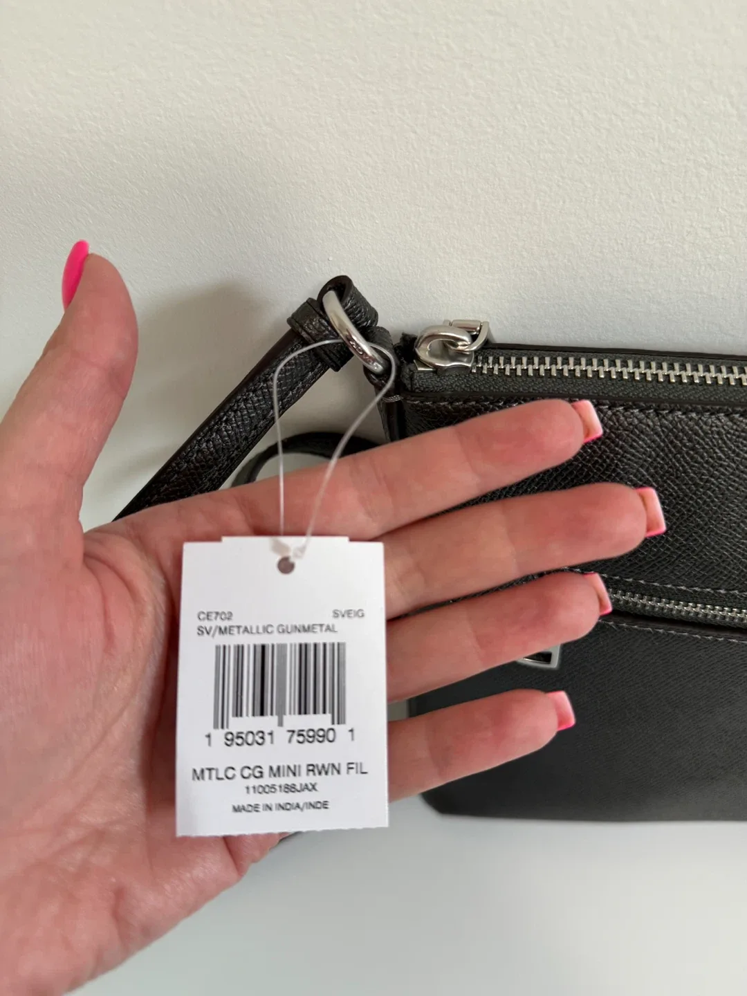 Coach Metallic Gunmetal Mini Rowan Crossbody - New! image indicator(3)