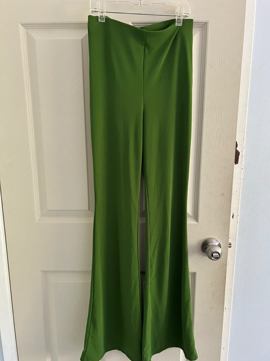 Zara Green Flare Leggings Size S image indicator(2)