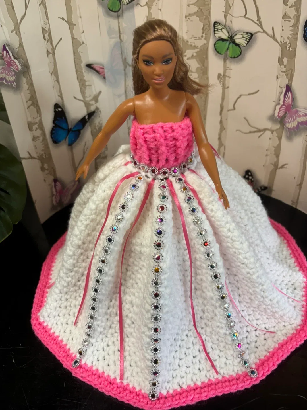 Handmade Crocheted Barbie Doll Dress with Accessories image indicator(5)