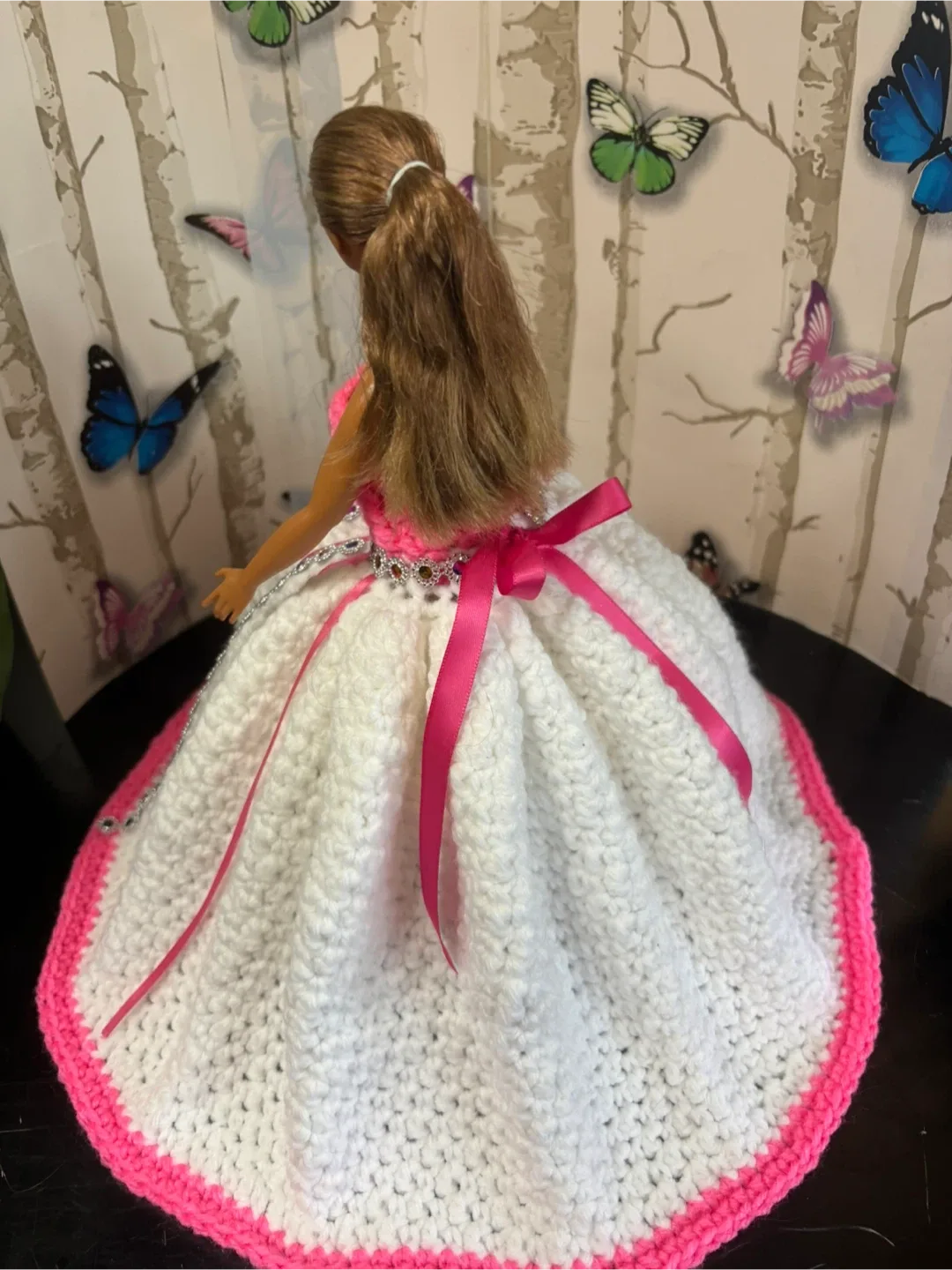 Handmade Crocheted Barbie Doll Dress with Accessories image indicator(4)
