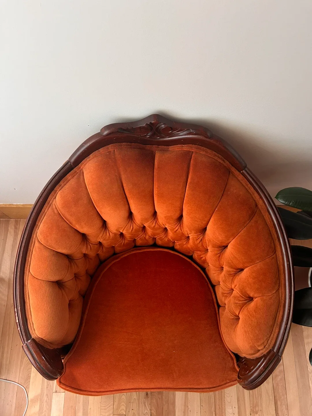 Orange Velvet Accent Chair image indicator(2)