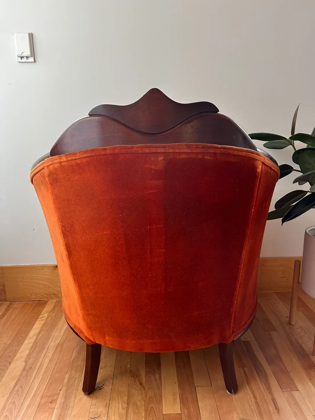 Orange Velvet Accent Chair image indicator(5)