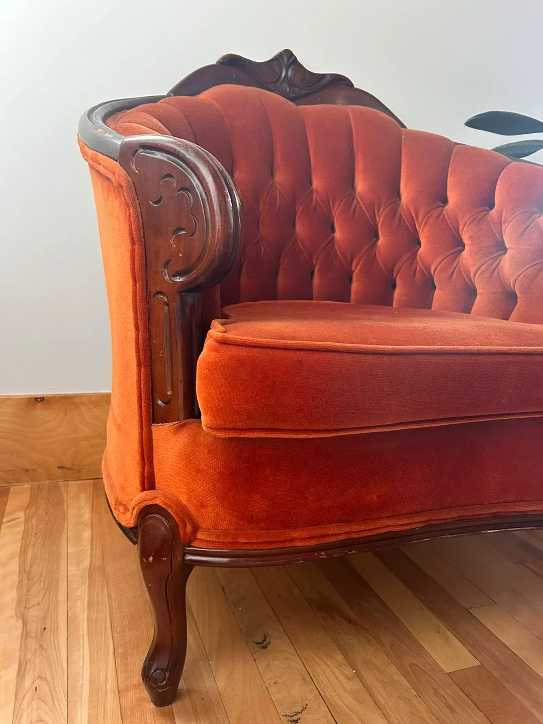 Orange Velvet Accent Chair image indicator(3)