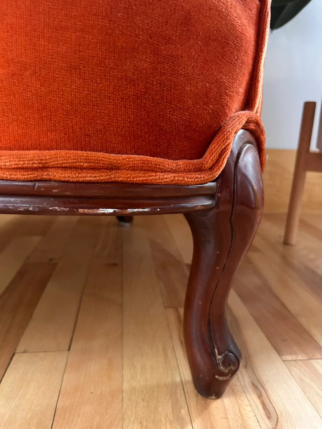 Orange Velvet Accent Chair image indicator(8)