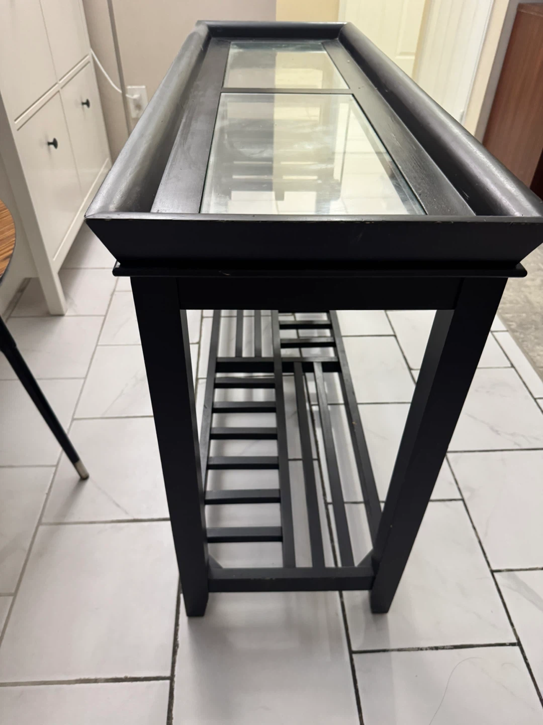 Bar table/ Black Glass Top Console Table - 48 x 16 inches - photo 3