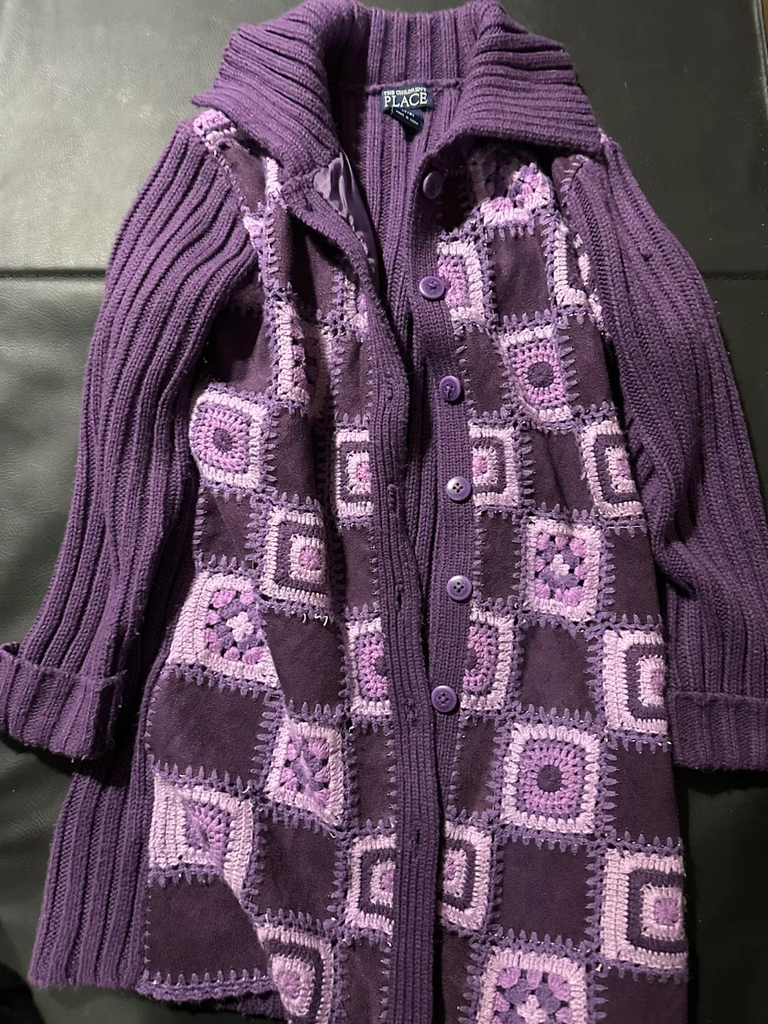 The Children's Place Purple Cardigan M 7/8