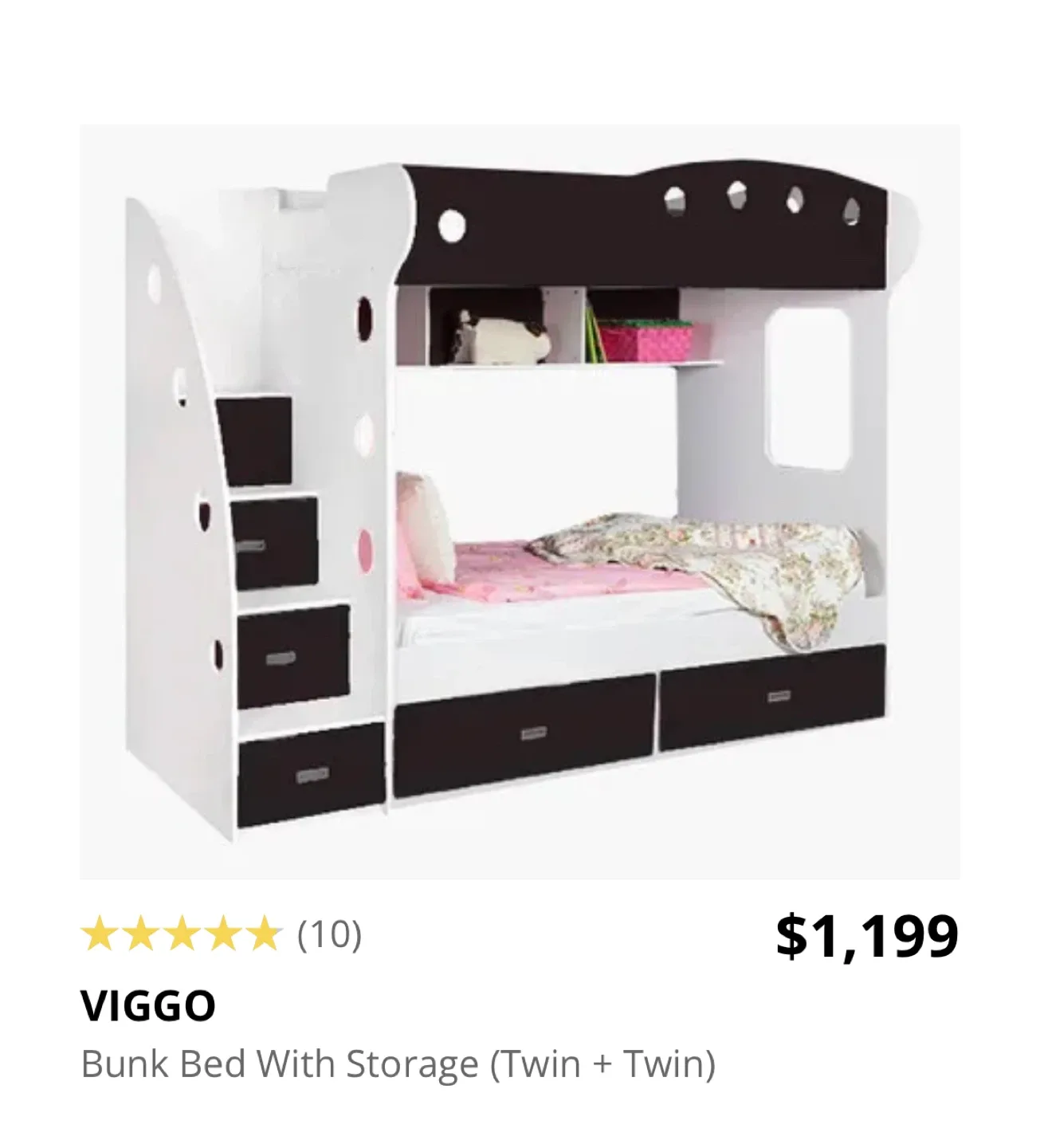 Viggo Bunk Bed with Storage (Twin + Twin)