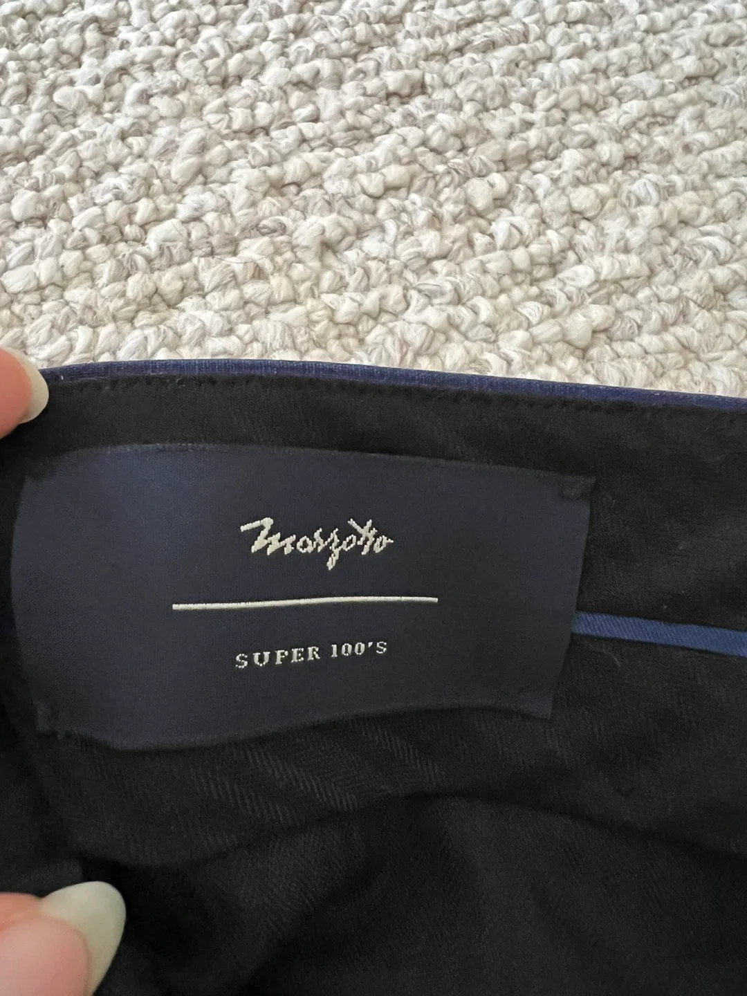 Marzotto Super 100's Navy Blue Dress Pants size 32x30 image indicator(3)