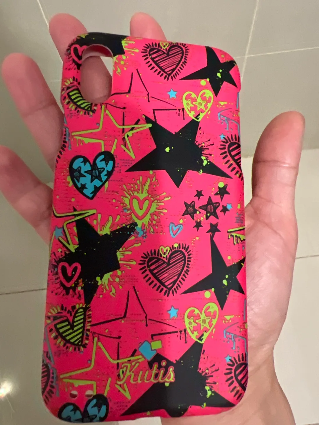 Kutis iPhone X/Xs Pink Patterned Case image indicator(5)