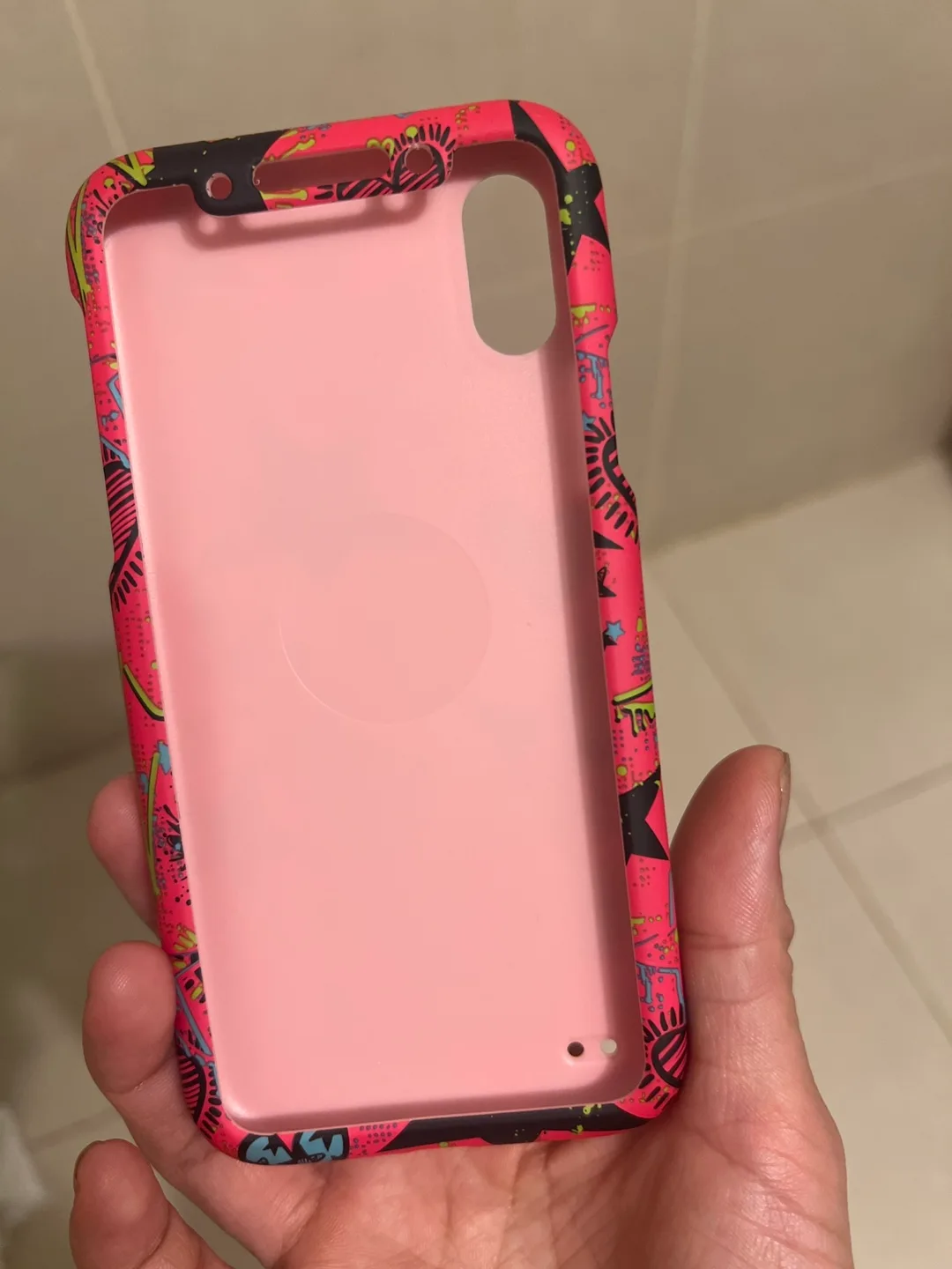 Kutis iPhone X/Xs Pink Patterned Case image indicator(4)